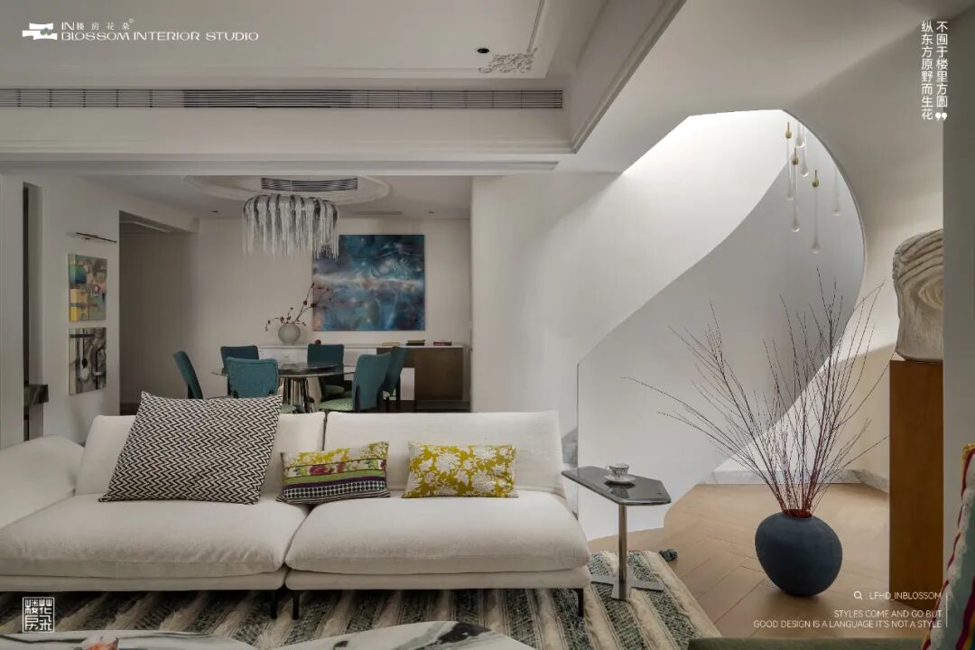 楼房花朵INBLOSSOM｜私宅实景案例｜龙湖麓宸200㎡现代法式下叠-29