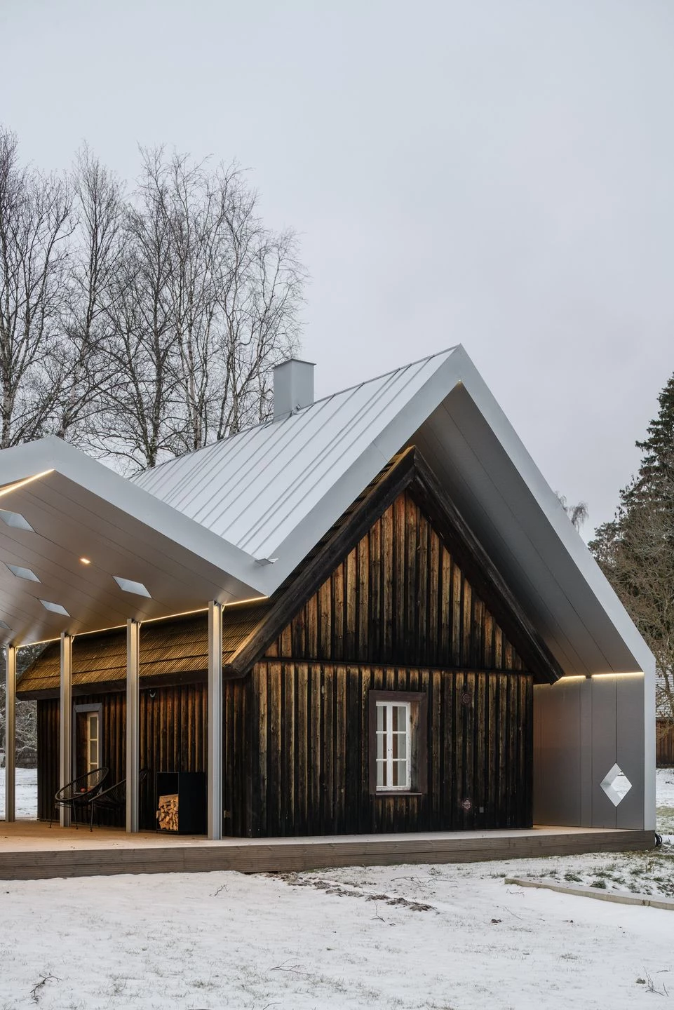 融合新旧的 Estonia 农庄桑拿房设计-22