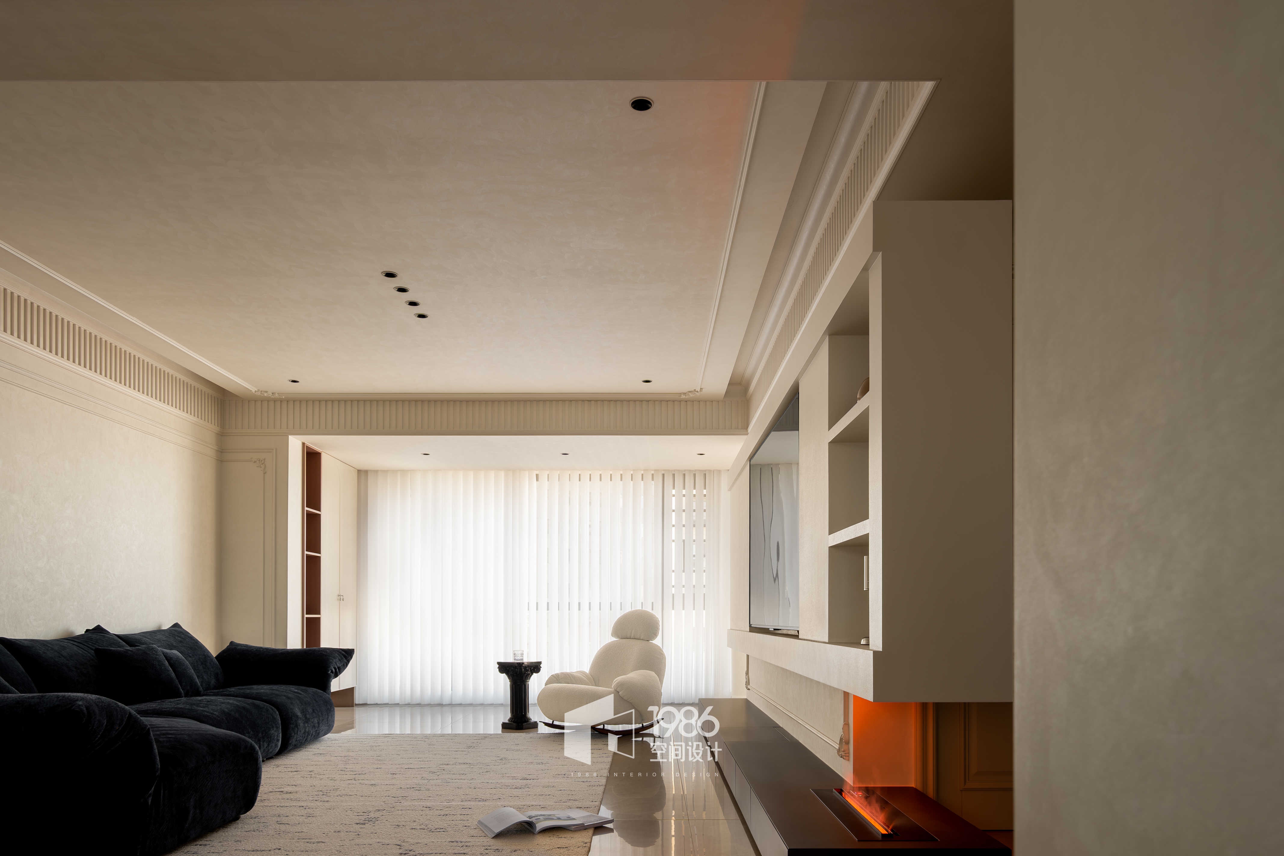 180㎡自带电影感的轻法式之家丨中国长沙丨1986空间设计-8