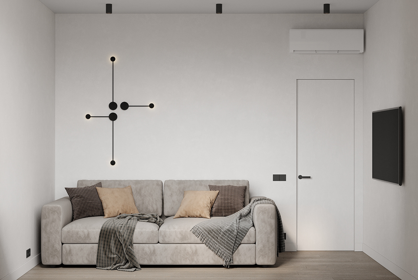 100㎡高级灰色系住宅设计-19