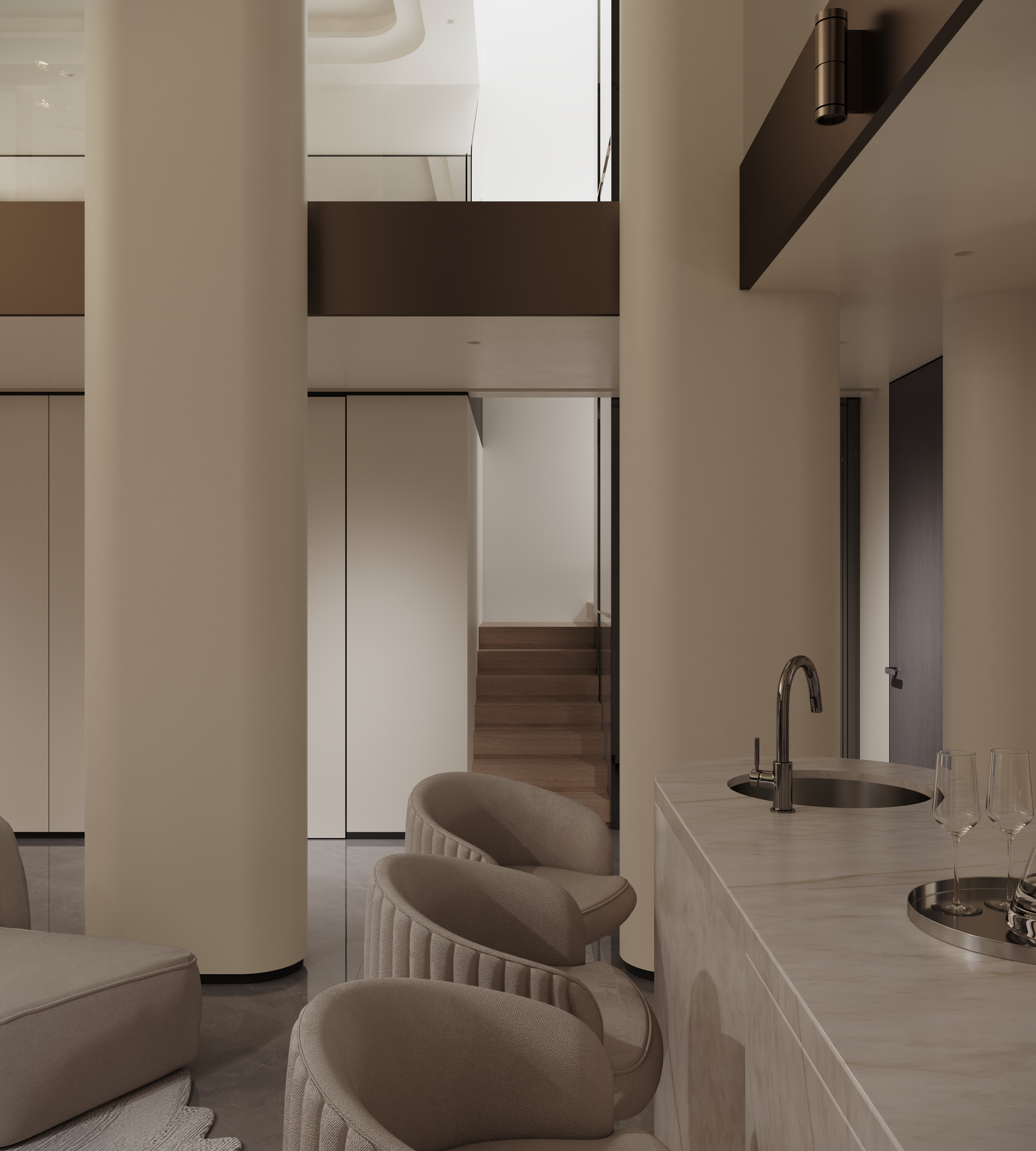 近期渲染 挑空别墅-32