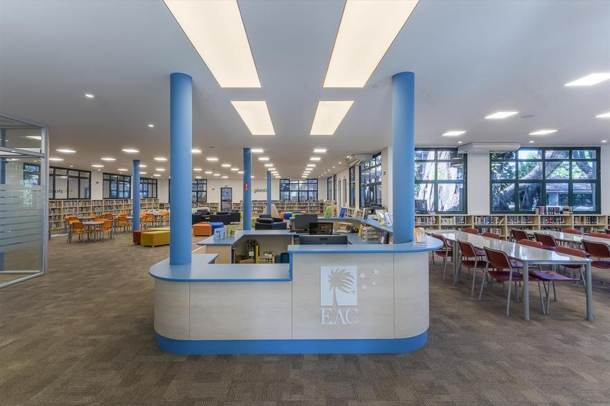 巴西 Campinas 美国学校图书馆 共享学习空间设计-1