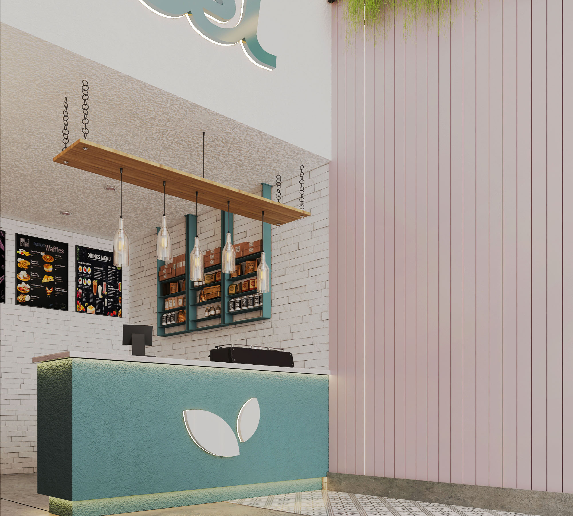 现代果汁店设计-4
