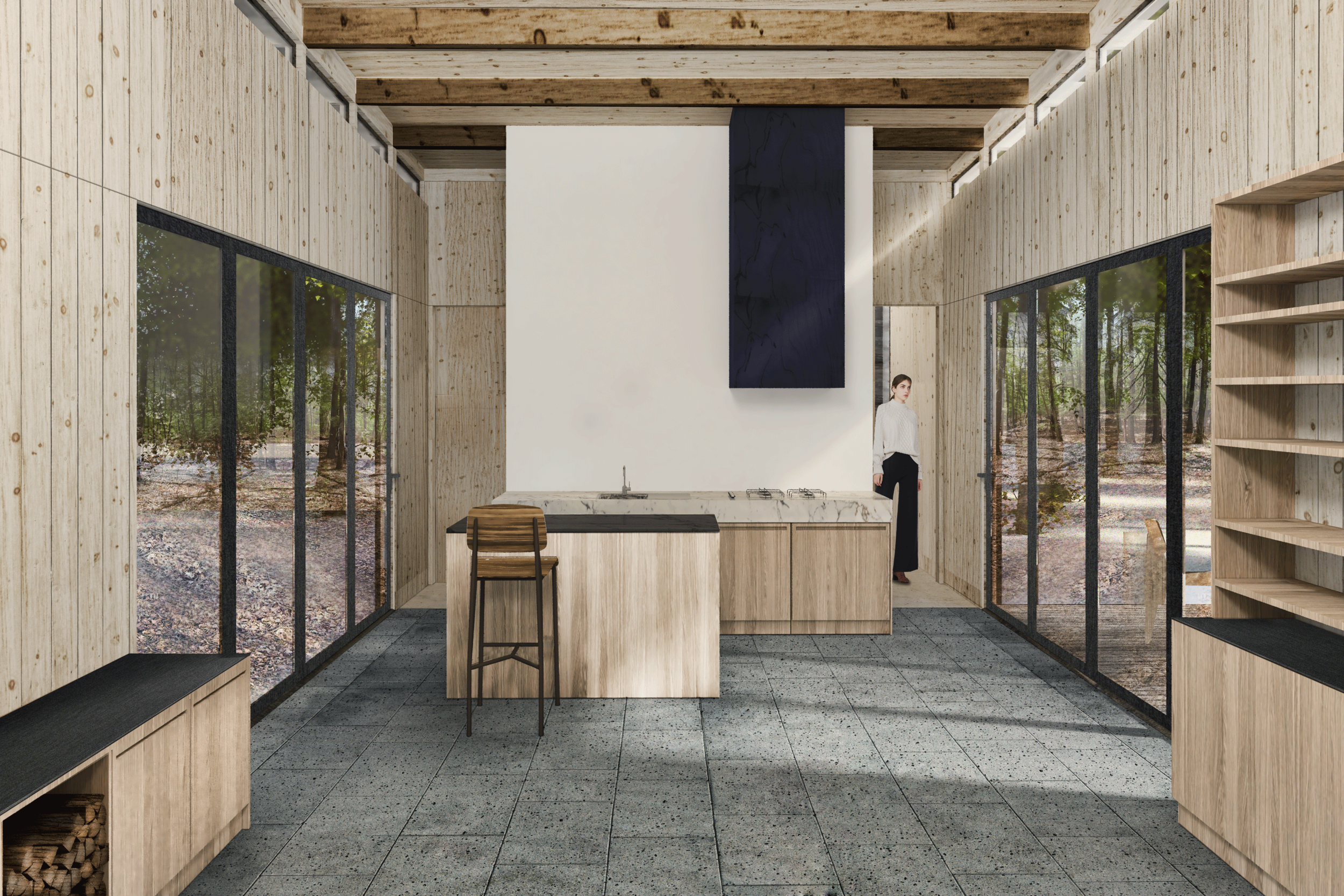 卡茨基尔山区小屋丨美国纽约-6