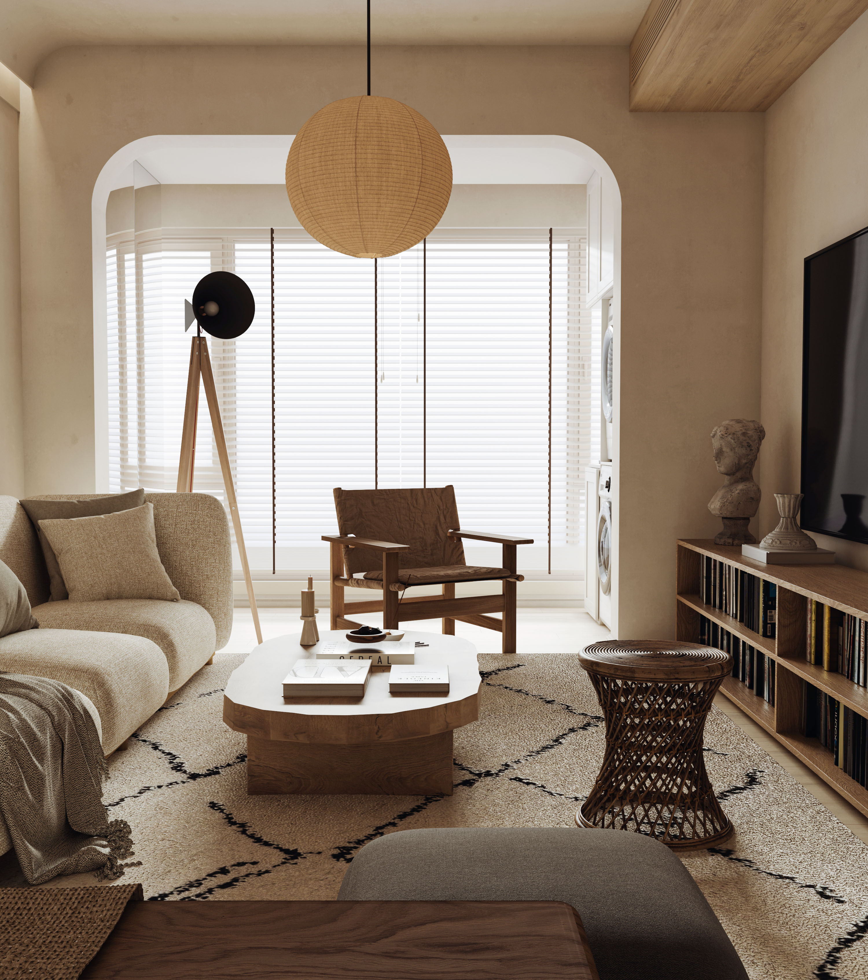 北欧原木风效果图表现-0