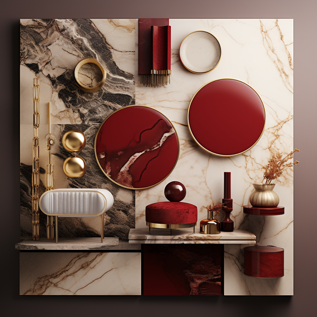 Luxury red mood boards for interior design-7