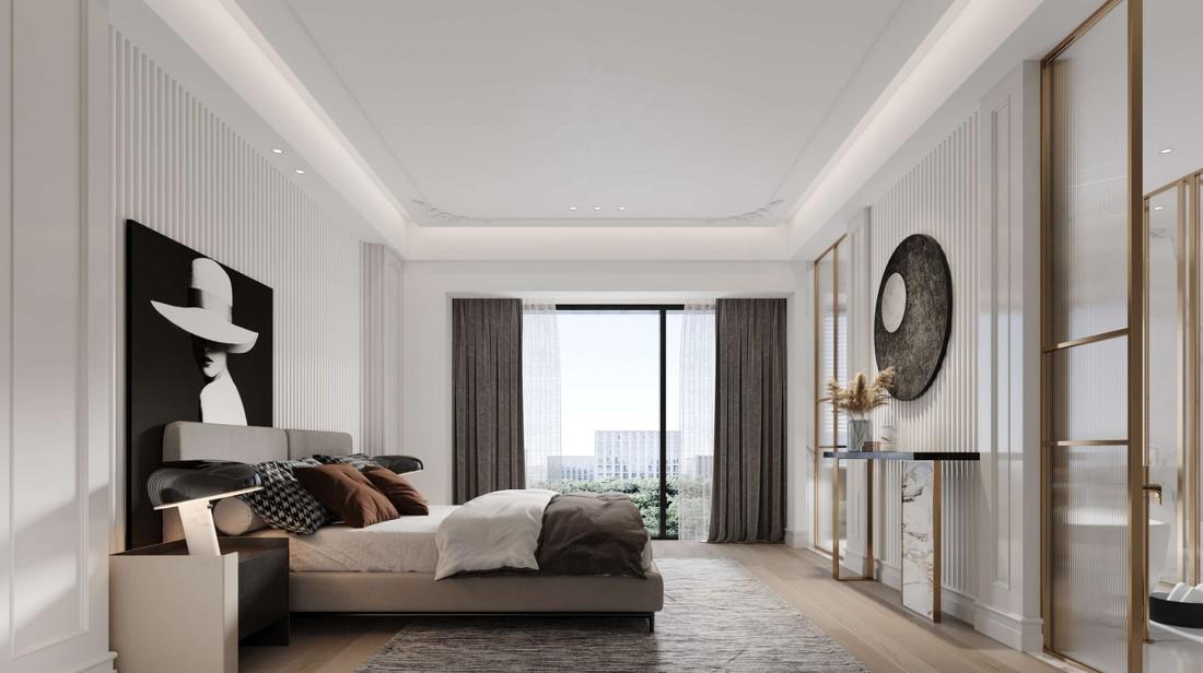 
无锡别墅装修效果图|香樟园300平现代风 -2