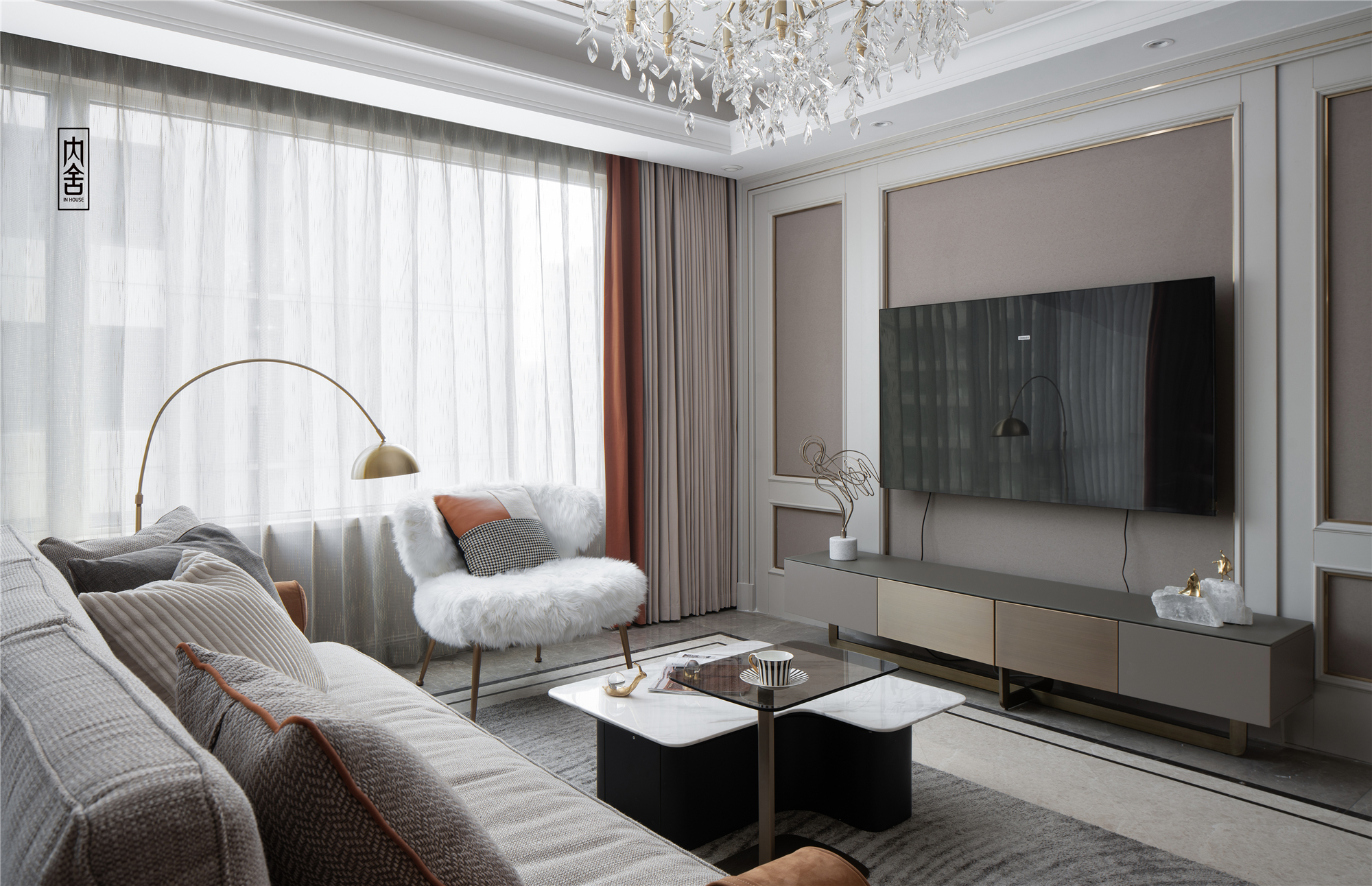 现代轻奢三室两厅设计丨申屠翰钰-10