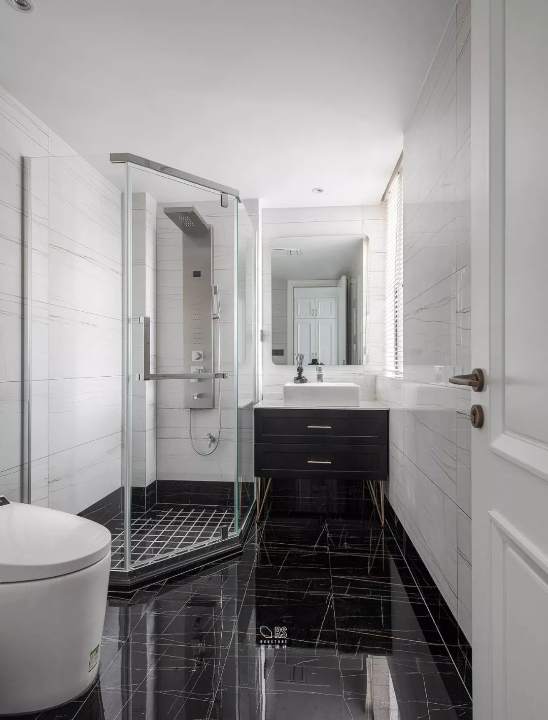 《沁绿》现代美式空间,温馨地中海蓝-40