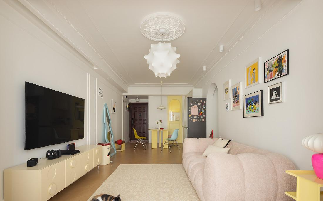 95㎡色彩多变的少女风轻法式-15