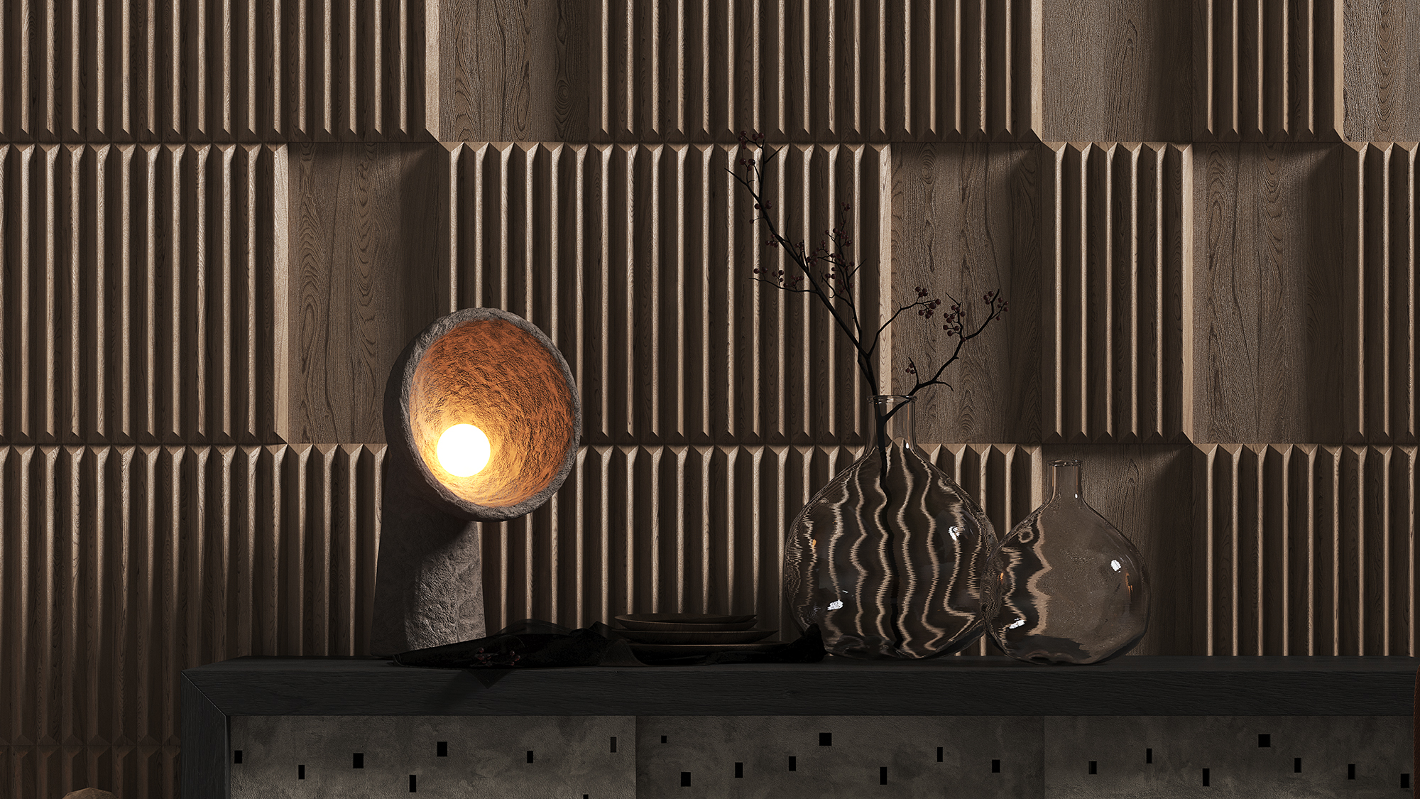 客厅里的矿物板丨Juanny Barcelo Borges-5