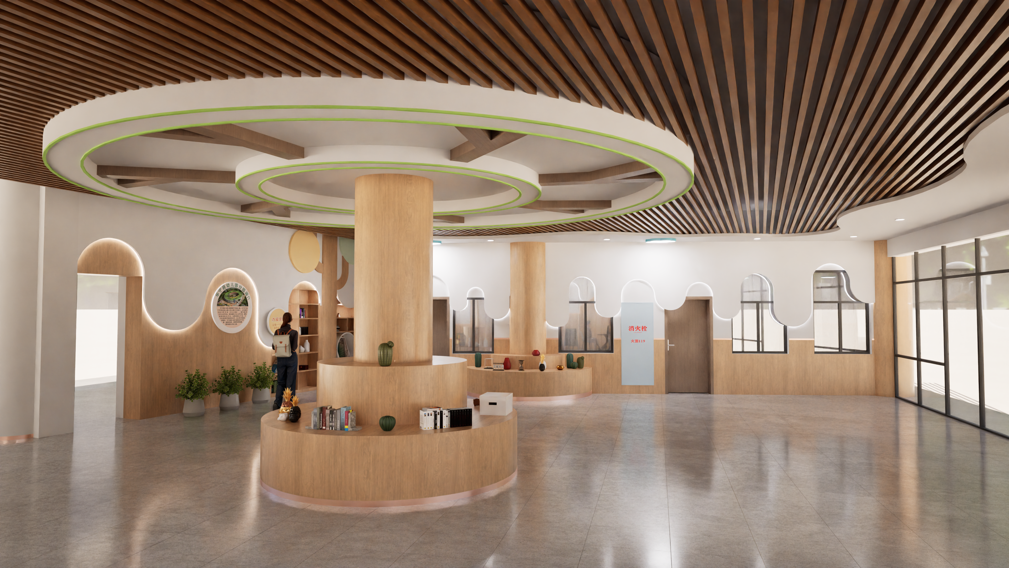 奶油风幼儿园大厅设计-28