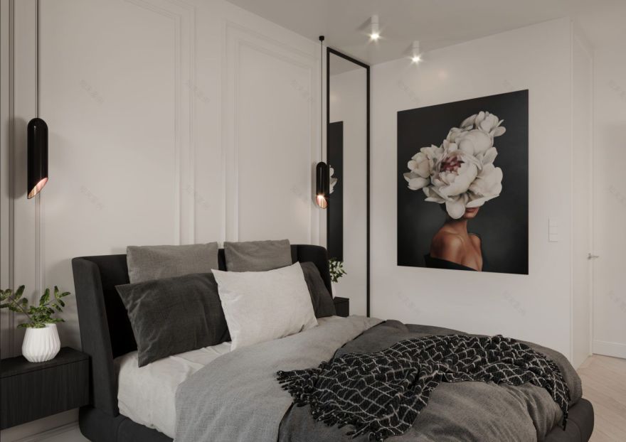 black and white 室内布置丨波兰华沙丨Katarzyna Piotrowska-55