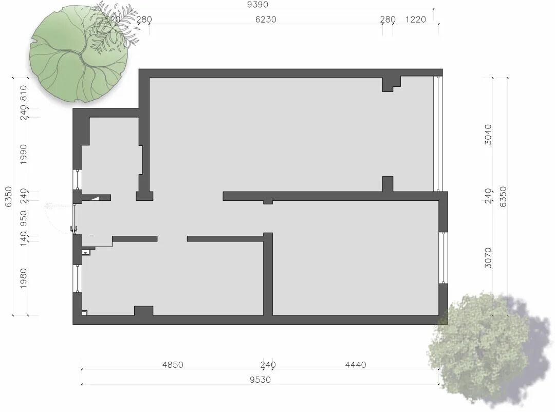 假设实景｜《墨煦间》66m²逆袭改造，绽放三代同堂“小而美”的丰盛生活-14