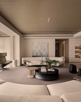 私宅设计 极简的质感（上作空间设计项目）丨中国武汉丨上作空间,设计师鲁辉