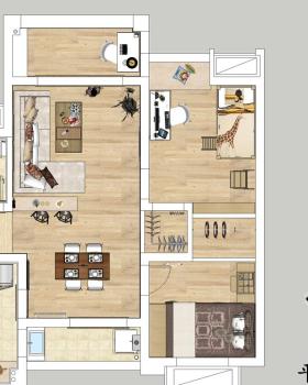 80M²峰度天下和式雅居