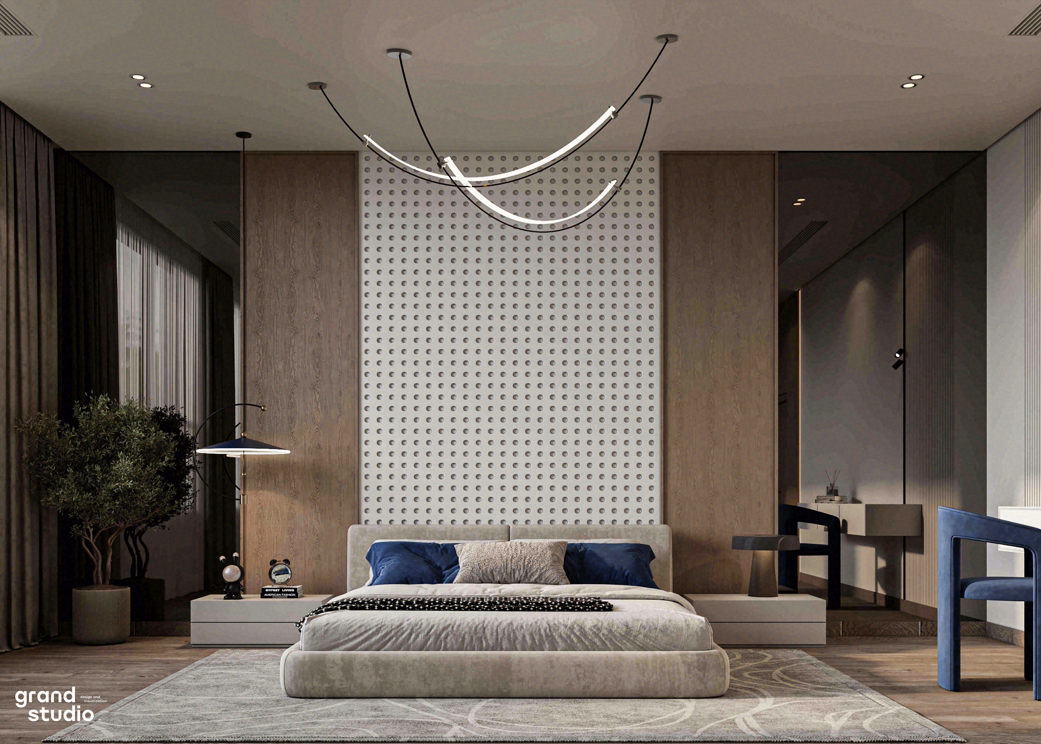 主卧室设计丨Aya Shahin-2