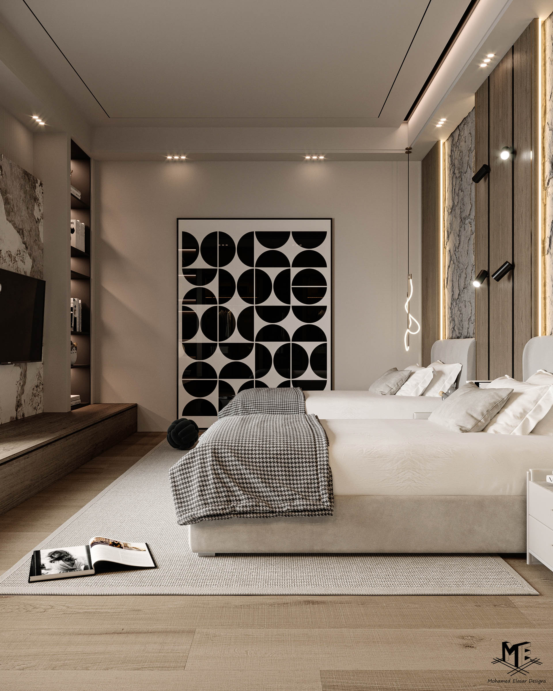 男孩双人卧室丨沙特阿拉伯丨Mohamed Elasar-12