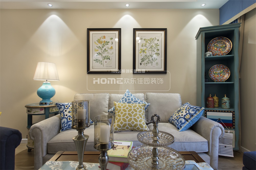 蓝色浪漫主义 | 80 平米美式家居的精致生活-1