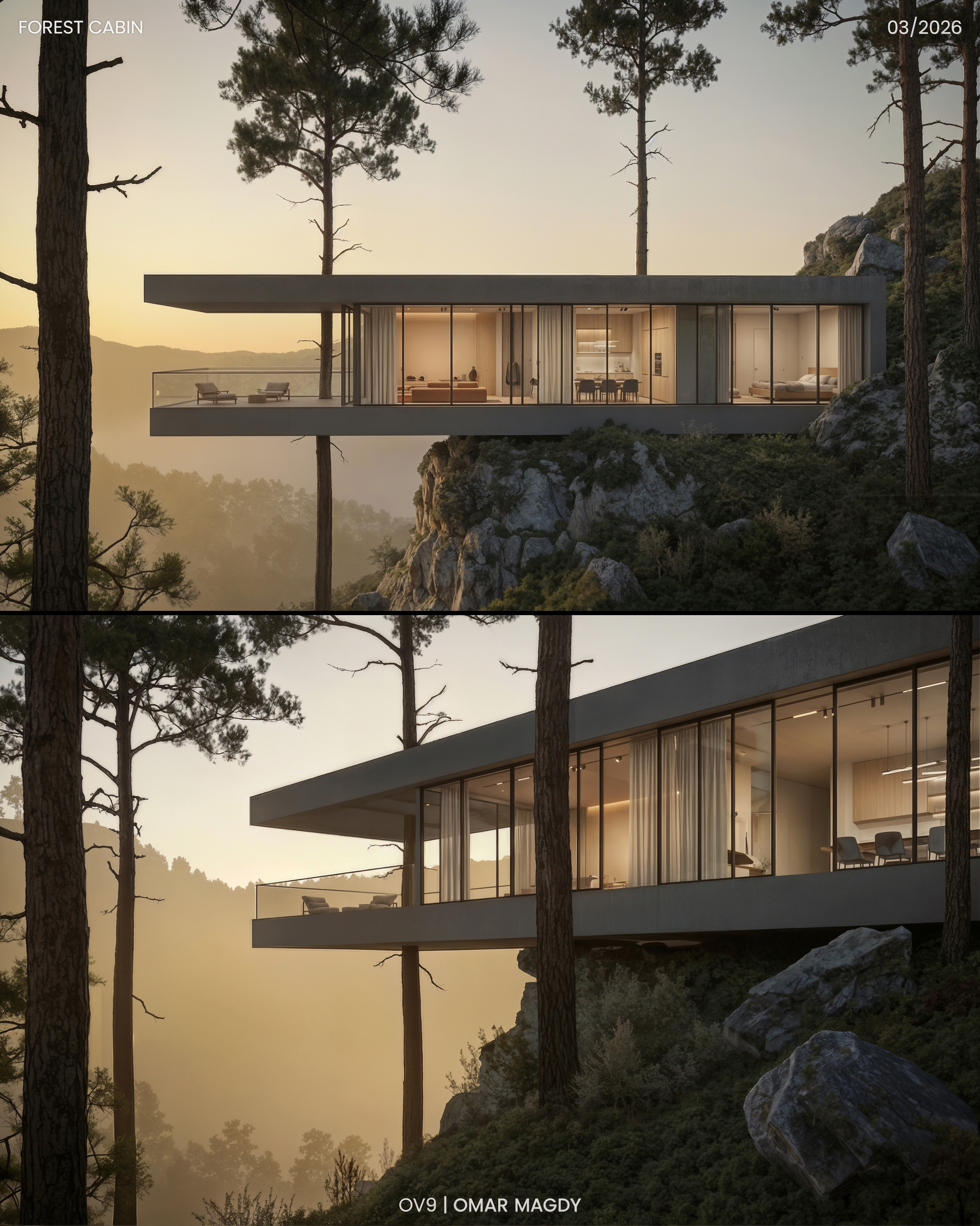 森林小屋 · 建筑可视化丨奥地利丨Nguyen Long（建模）,Omar Magdy（可视化）-8