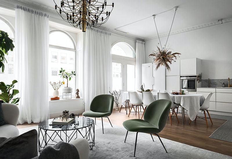 斯堪的纳维亚风格公寓，绿植装点生活-8