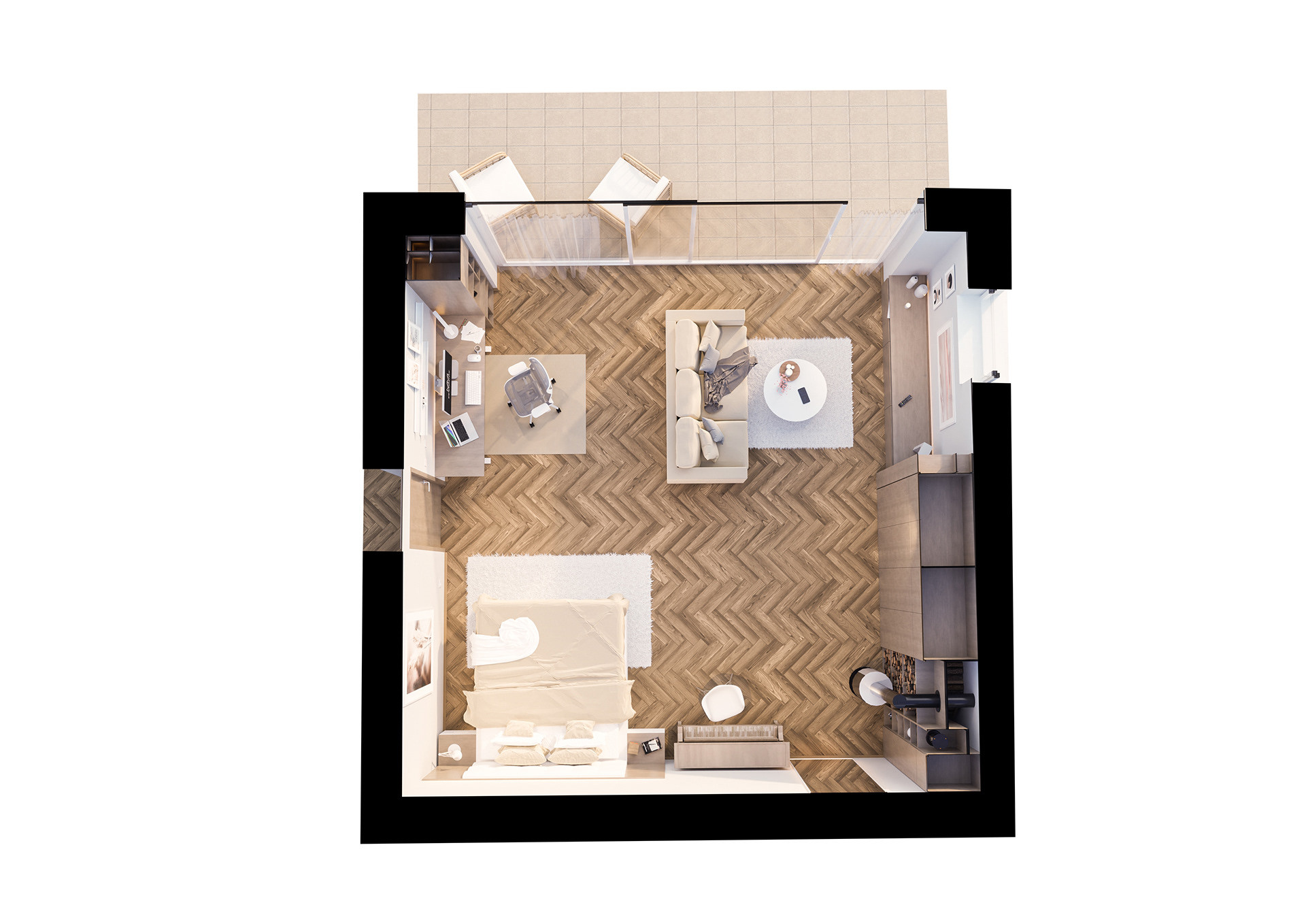 宁静卧室与办公室-14