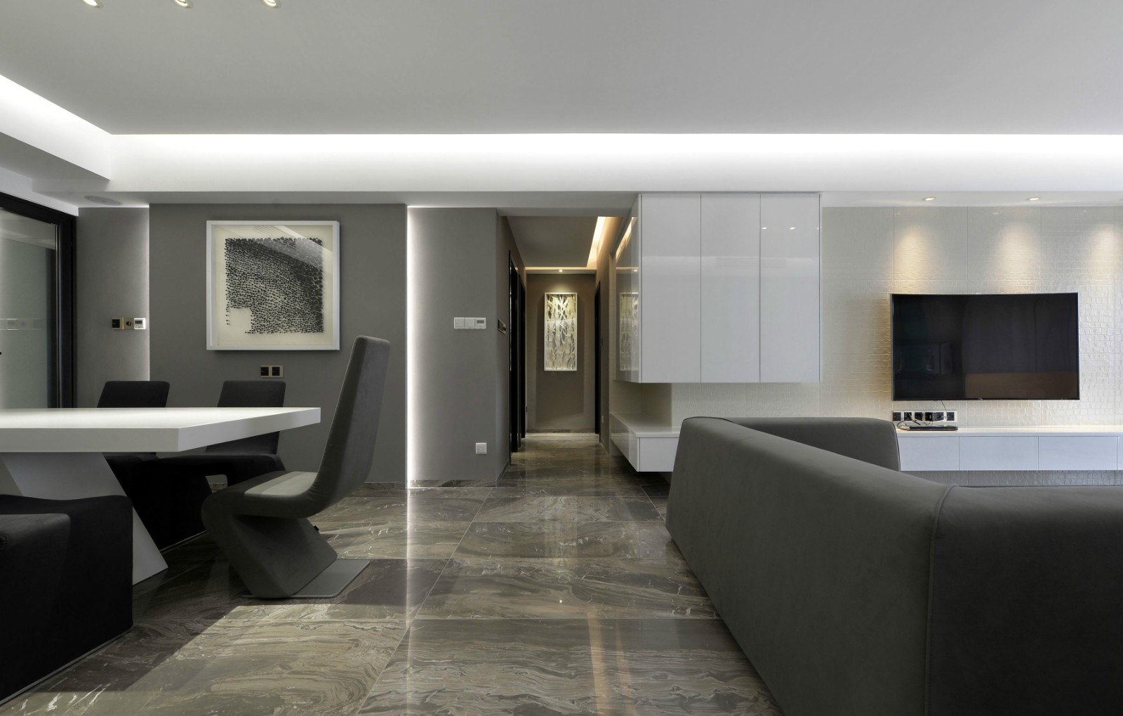 黑白灰艺术之美·舒适简约室内设计案例-1