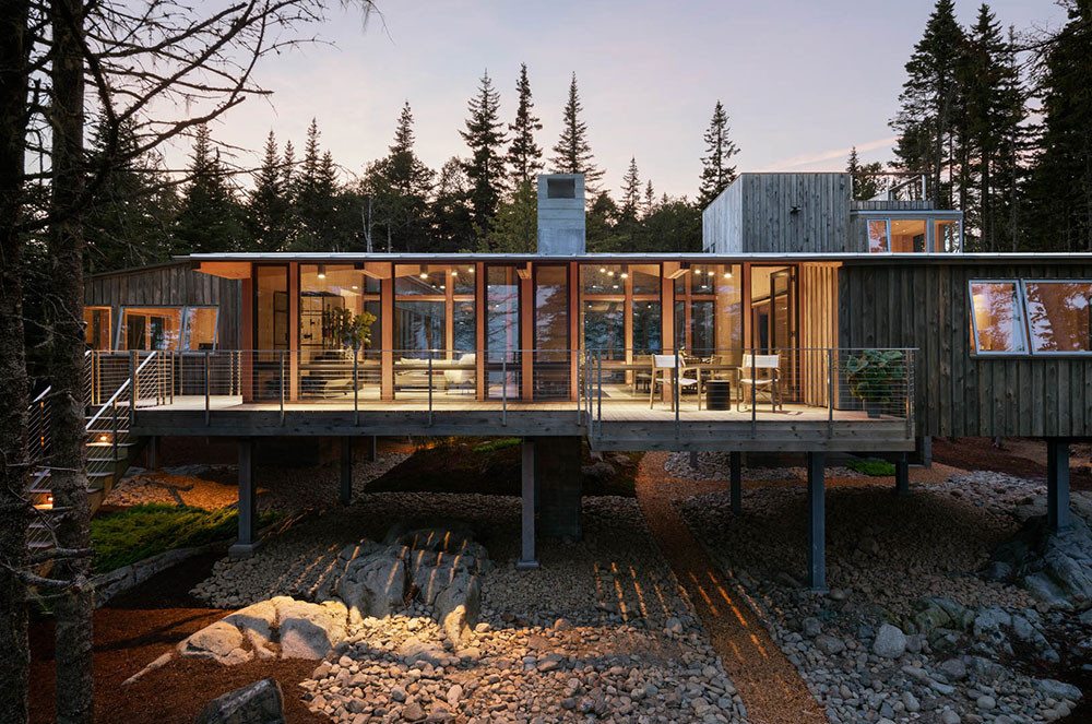 Maine 国家森林公园中的现代生态设计木屋-20