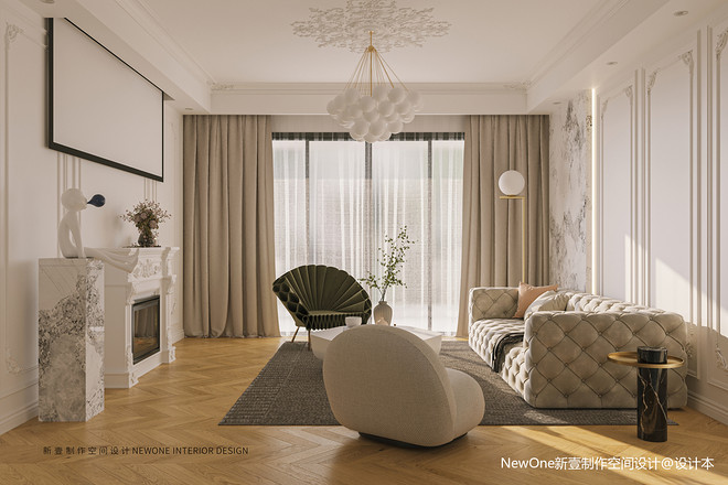 雅居乐花园三居120平米优雅法式装修案例-12