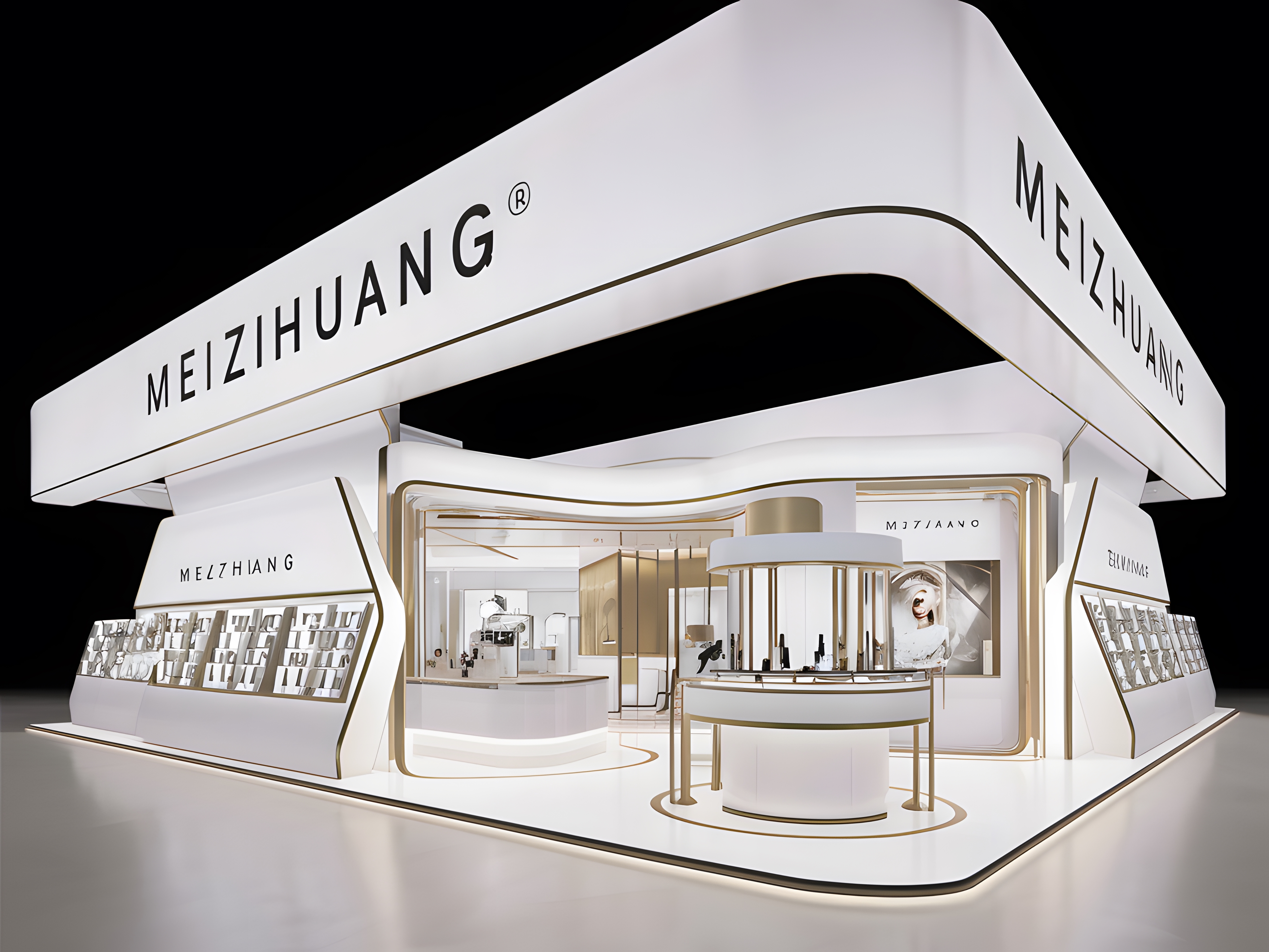 Beauty cosmetics display store booth-3