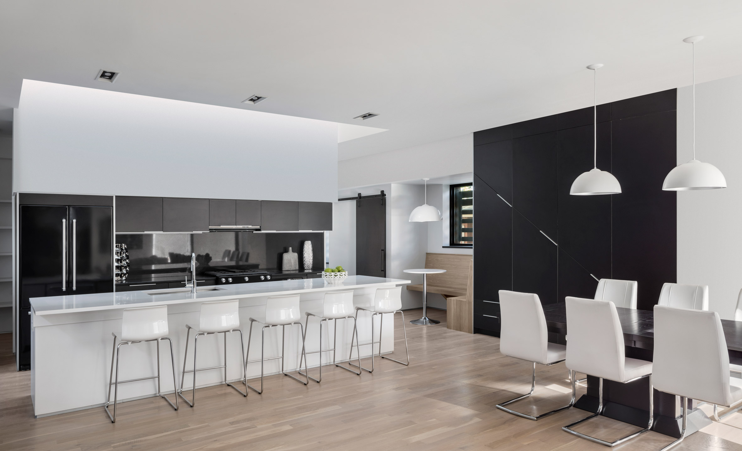 Meridian 105's Denver house features screens and shutters made of black wooden pallets-16