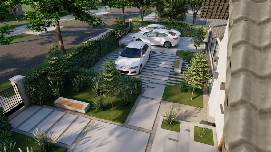 住宅前院景观设计丨ARKKO Designs-6