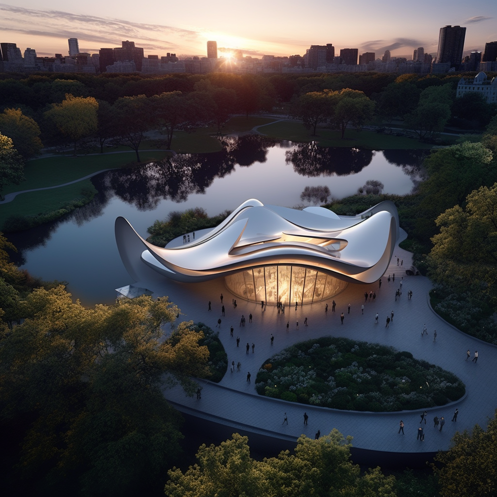 Pavilion Inspired by Zaha Hadid-1