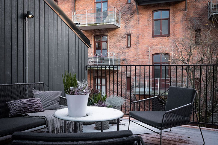 瑞典底层奇趣公寓 | 开放式明亮厨房++ 露台卧室-26