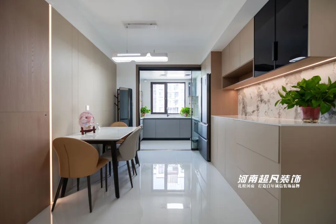 完工首发丨二七区中铁电气化家园，128㎡现代简约，让空间回归纯粹-128