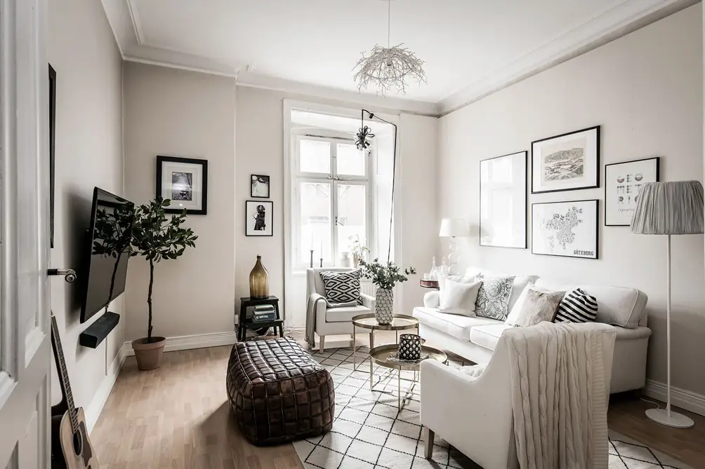 棕色调公寓 | 极简主义与民族元素的完美融合-3