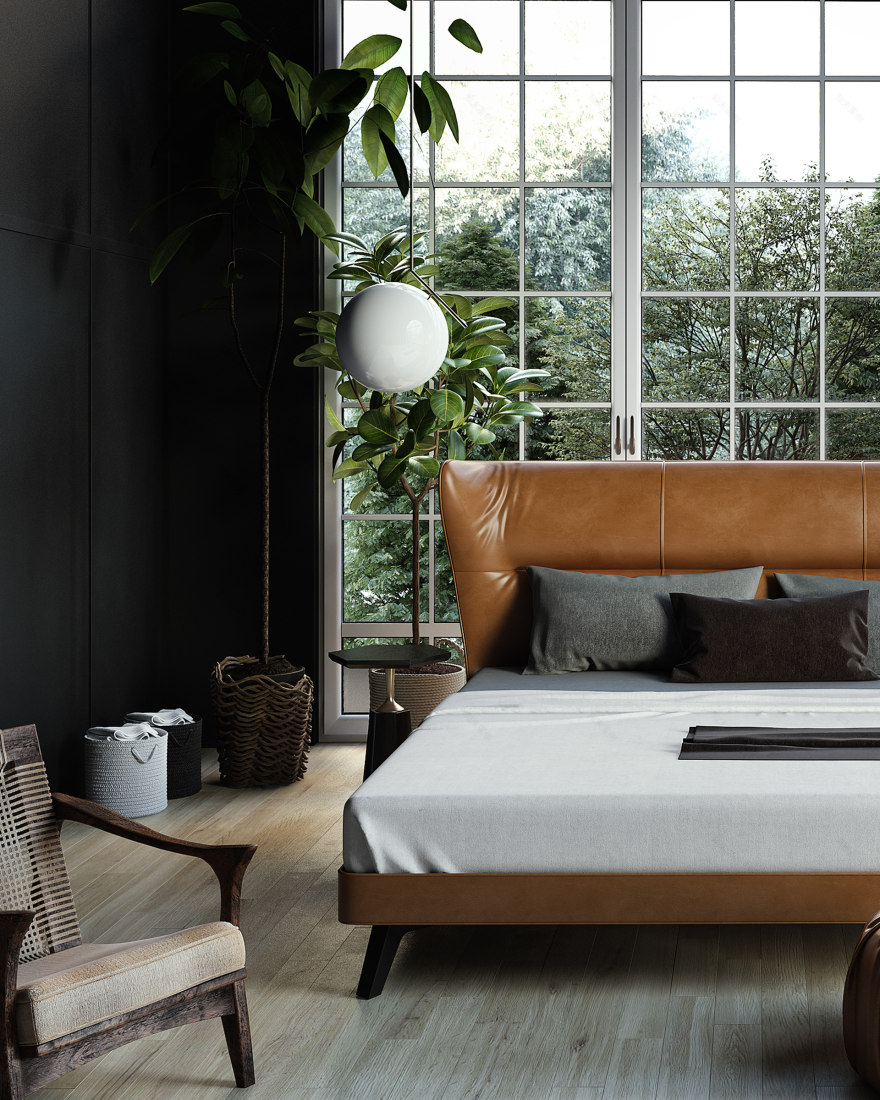 黑暗卧室计算机生成图像-4