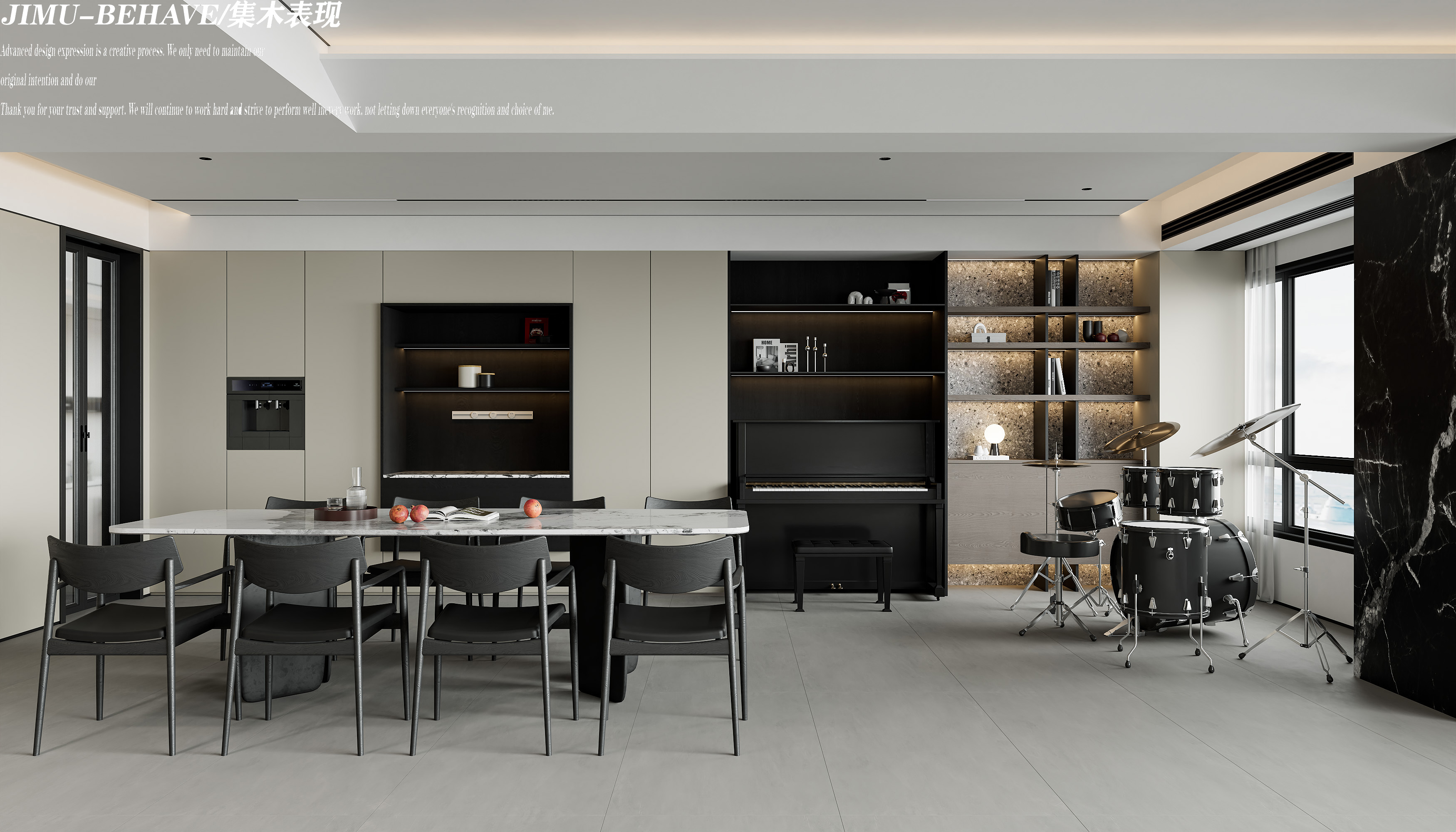 私宅 I 现代极简JM VISUAL3D Max + CR +PS-2