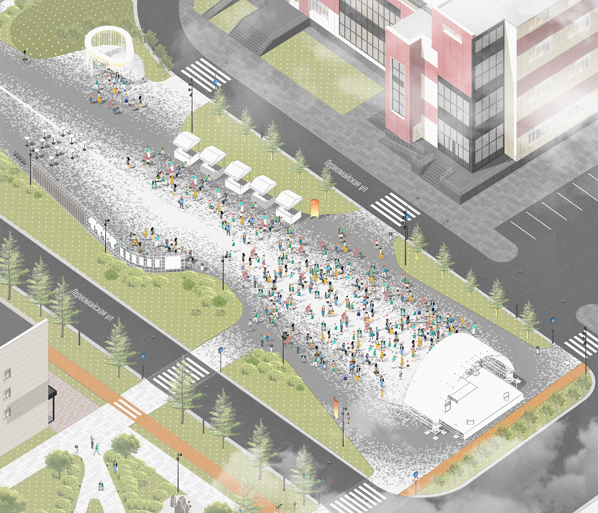 Zavodoukovsk 中央广场改造丨俄罗斯丨Project Bureau M4-20