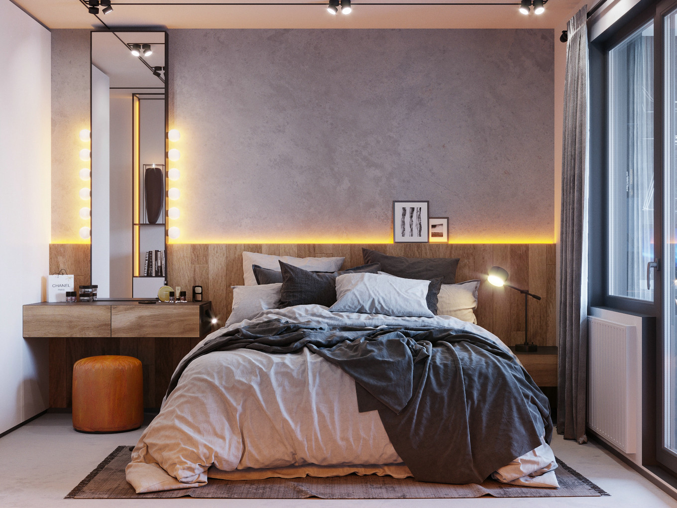 橙蓝双色打造惊艳空间，专业点评设计亮点-27