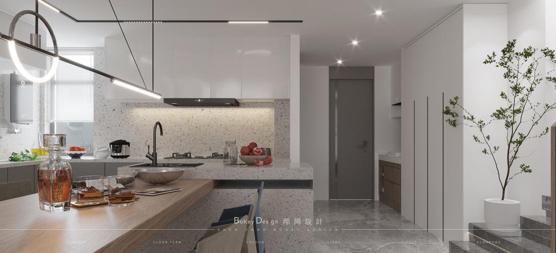 
中性色系叠拼别墅，舒适随性的治愈空间 -4