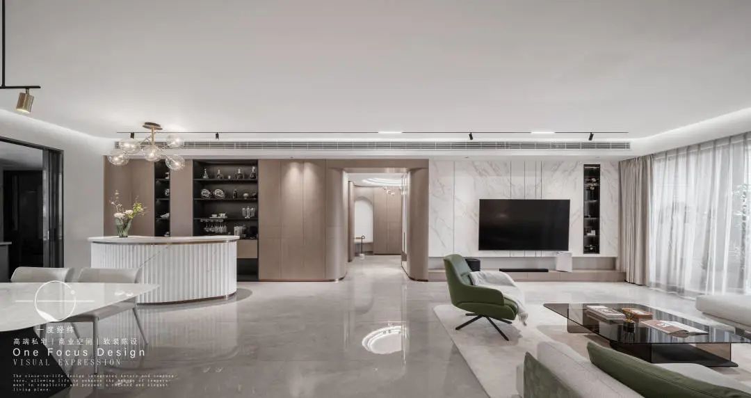 弧度中的温暖港湾·245㎡现代家居设计丨中国深圳丨深圳一度经纬设计-11