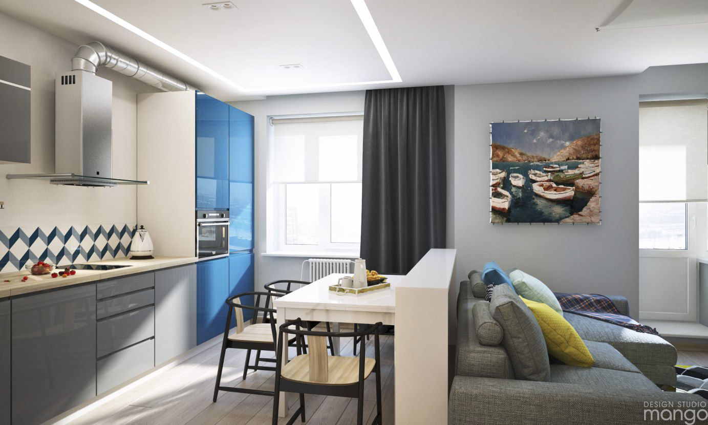 现代蓝色配色小住宅设计-20