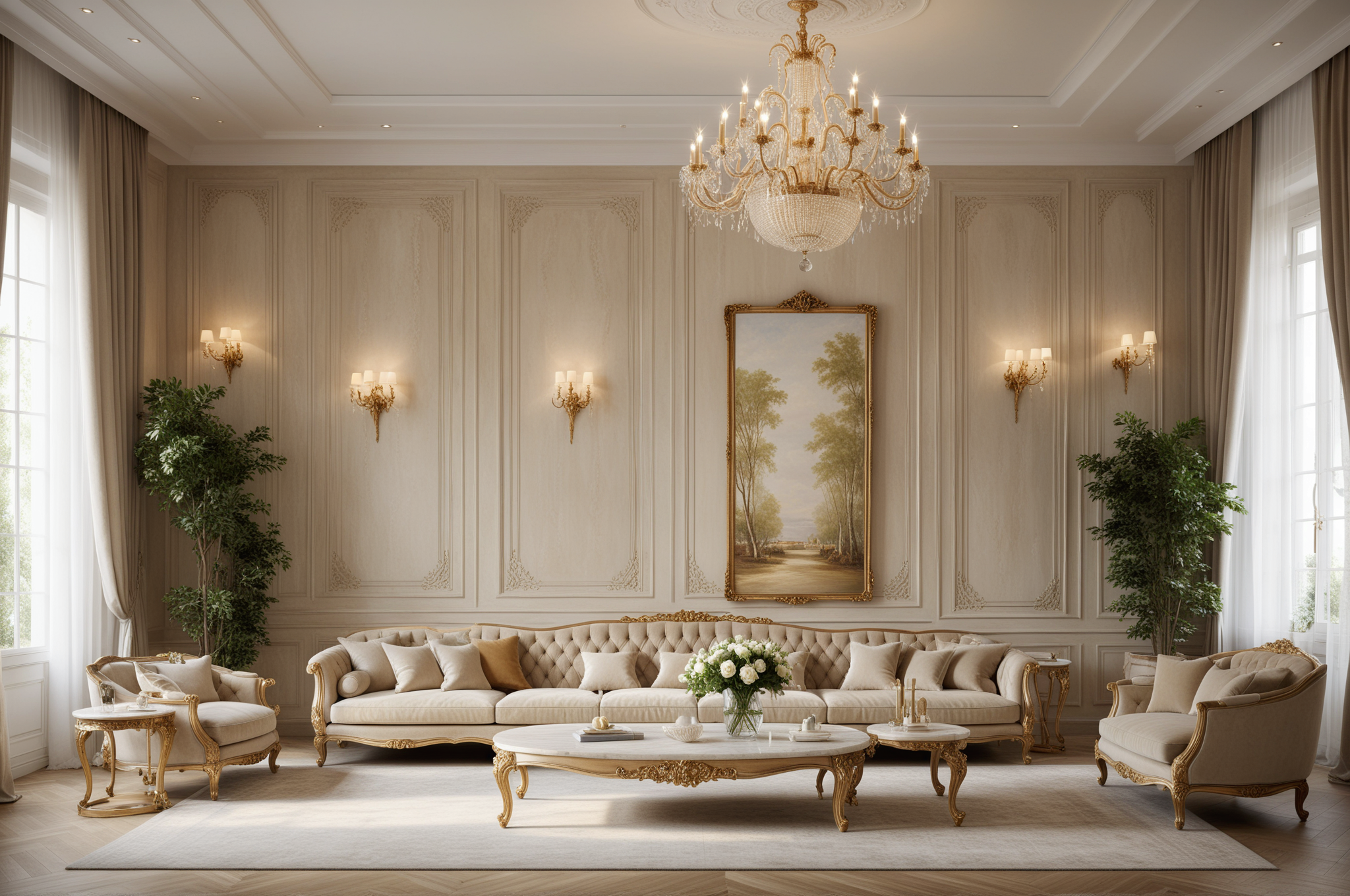 现代法式客厅设计-9