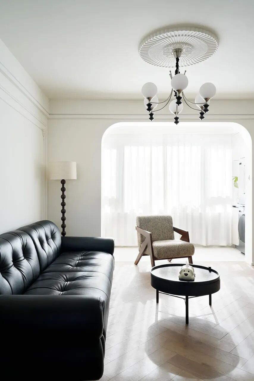 昆明13万打造125㎡现代轻法式三居，黑白配色的极致优雅，每一寸都美到骨子里！-15