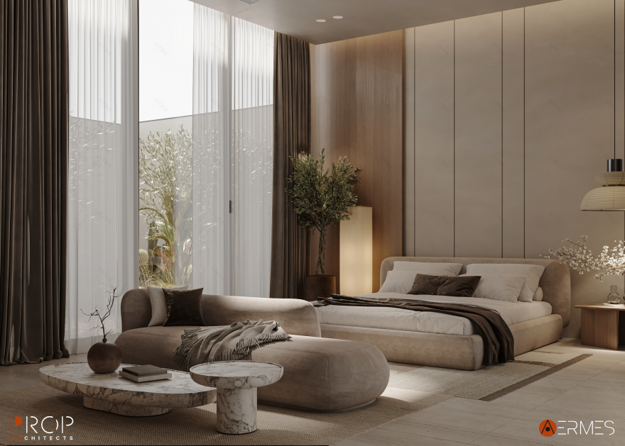 别墅室内装饰;别墅内部空间(结合常见语境,这里VILLA INTERIOR更可能指别墅的室内情况,比如室内装修、室内设计等方面,别墅室内装饰较符合常见表意,但别墅内部空间也可表达一定含义,若有具体场景信息可进一步精准翻译) 丨沙特阿拉伯吉赞丨PROP & AERMES ARCHITECTS-6