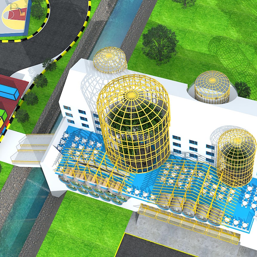 水泥管餐厅,民宿酒店设计丨狮子座自建房\别墅设计-0