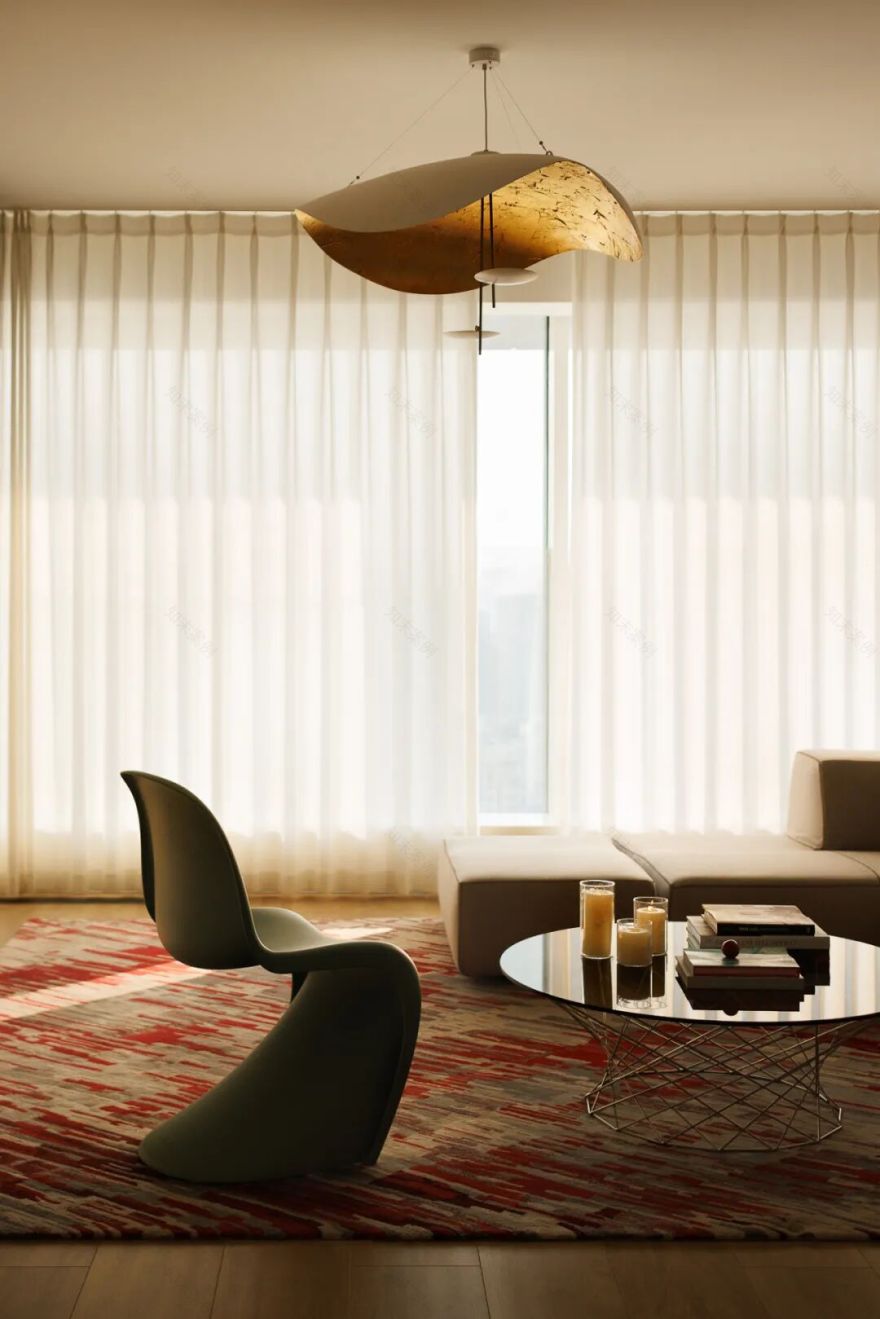 祎间设计|203㎡中鹰黑森林|时光褶皱里的功能美学-30