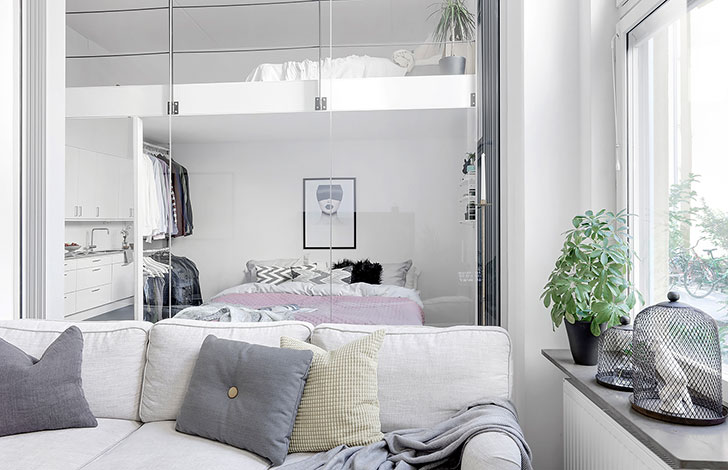 41 平米北欧风公寓，高挑天花与全白设计尽显自然光-15