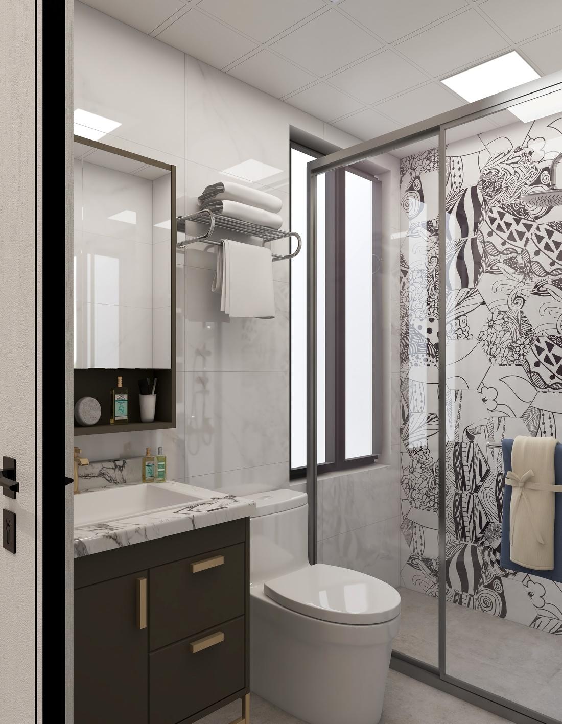 95m²北欧风格三口之家-9